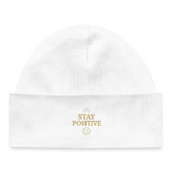 Stay positive - Baby Organic Beanie - white - Front