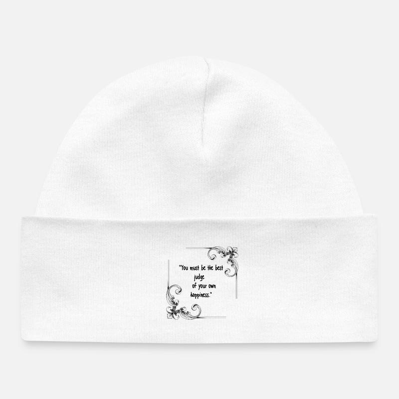 Cadeau citation Emma de Jane Austen - Bonnet bébé bio - blanc