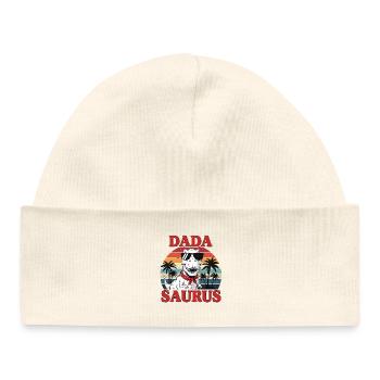Tyrannosaurus Rex DADA SAURUS Cool - Baby Organic Mütze - Weiß - Vorne