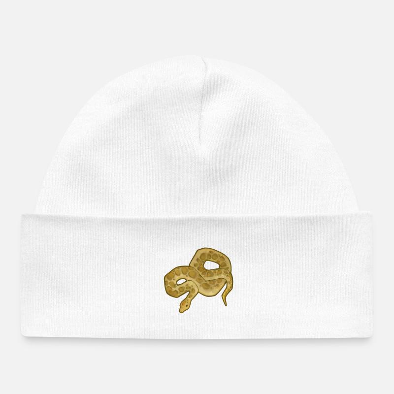 Année du Serpent - Bonnet bébé bio - blanc