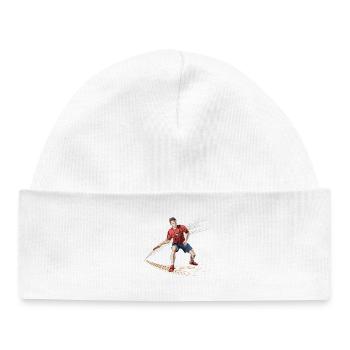 Joueur de tennis de table dynamique avec des effets énergétiques - Bonnet bébé bio - blanc - Devant