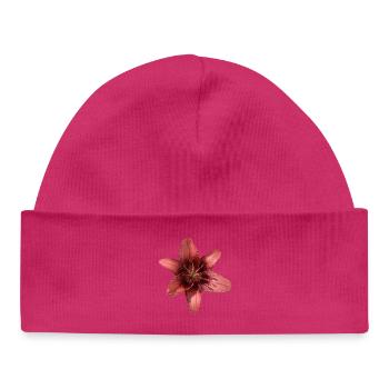 Elegant Pink Lily Petals Design - Baby Organic Beanie - white - Front
