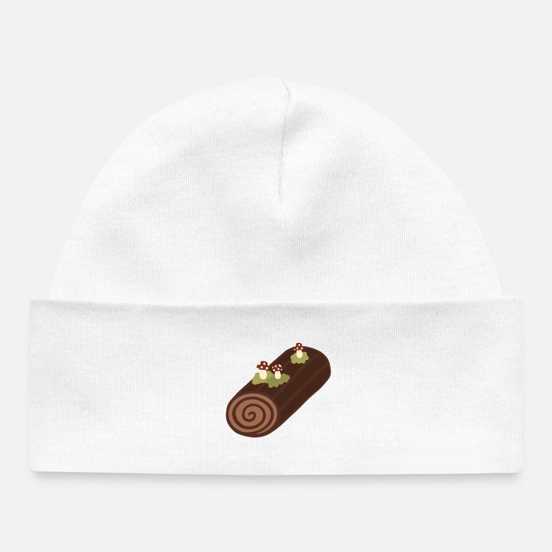 Bûche De Noël - Bonnet bébé bio - blanc