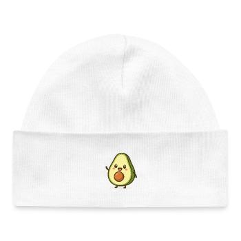Joli motif d’avocat pour les vêtements - Bonnet bébé bio - blanc - Devant