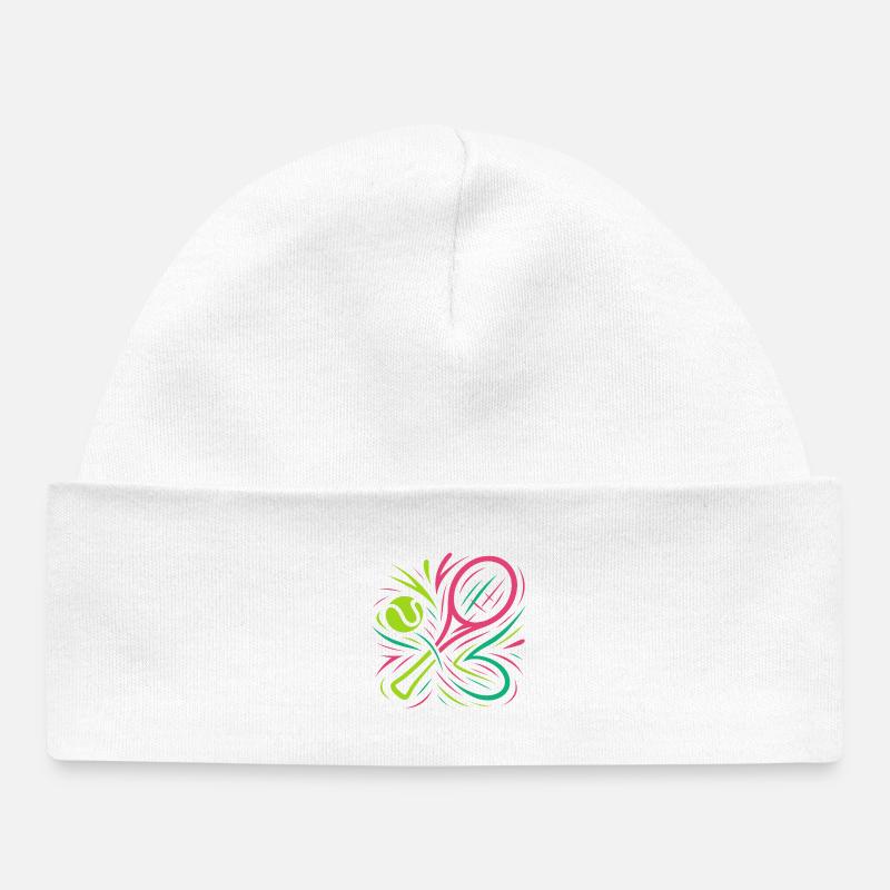 Padel néon - Bonnet bébé bio - blanc