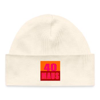 Forty-year-old mouse 40th birthday - Baby Organic Beanie - white - Front