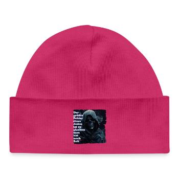 Skull horror motif with fog - Baby Organic Beanie - white - Front