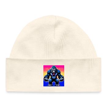 gorilla - Baby Organic Beanie - white - Front