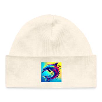 dauphin - Bonnet bébé bio - blanc - Devant