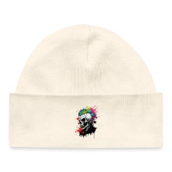 Punk zombie arc-en-ciel - Bonnet bébé bio - blanc - Devant