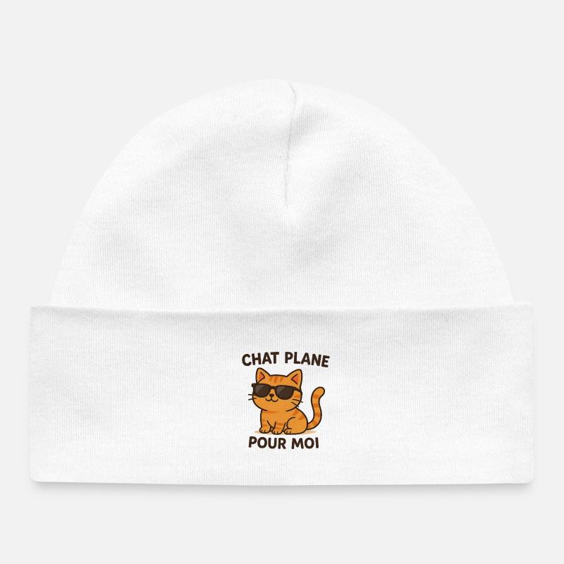 Chat Soleil Style - Bonnet bébé bio - blanc