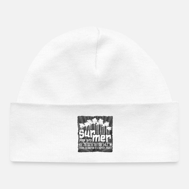 Silhouettes Grunge de la forêt d’été - Bonnet bébé bio - blanc