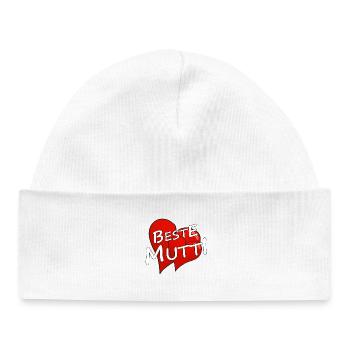 Meilleure maman - Bonnet bébé bio - blanc - Devant