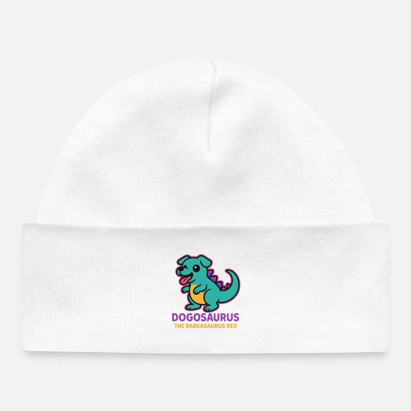 Dogosaurus - Le Barkasaurus Rex - Bonnet bébé bio - blanc