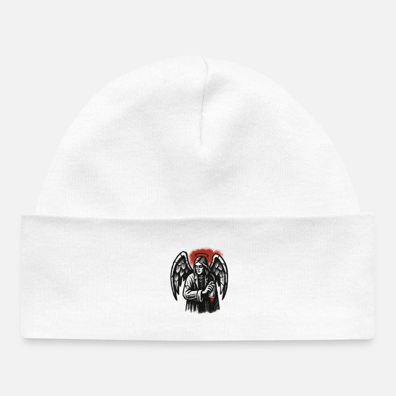 Ange avec l’intention de graffiti - Bonnet bébé bio - blanc