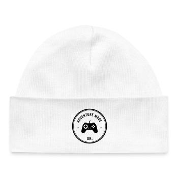 Adventure mode on - Baby Organic Beanie - white - Front