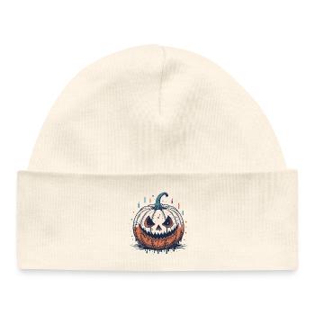 Colorful Pumpkin Horror - Baby Organic Beanie - white - Front