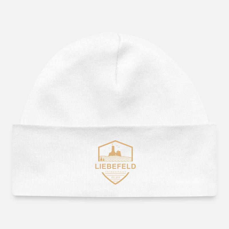 Armoiries du château de Liebefeld ❤ - Bonnet bébé bio - blanc