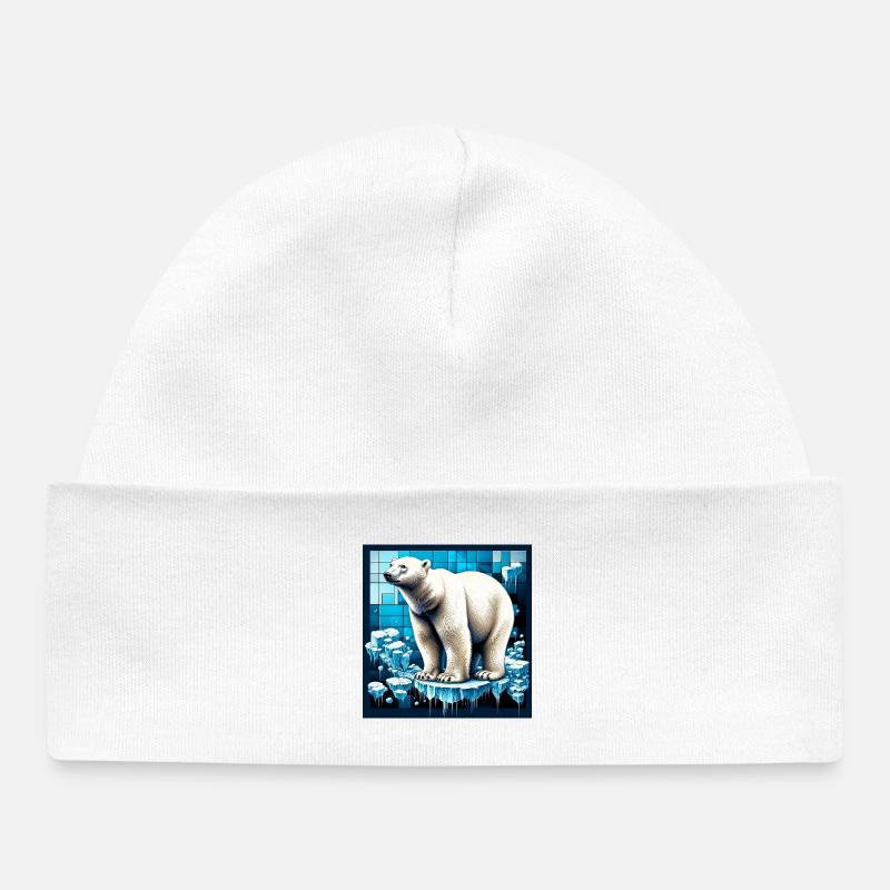 ours blanc - Bonnet bébé bio - blanc