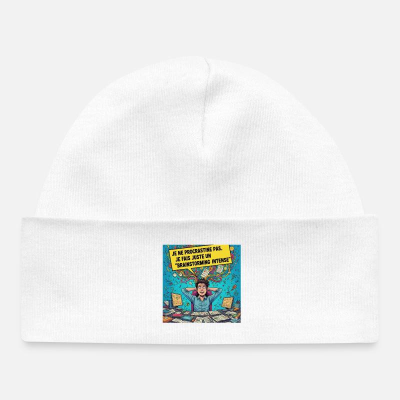 Brainstorming Intense Pop Art - Baby Organic Beanie - white