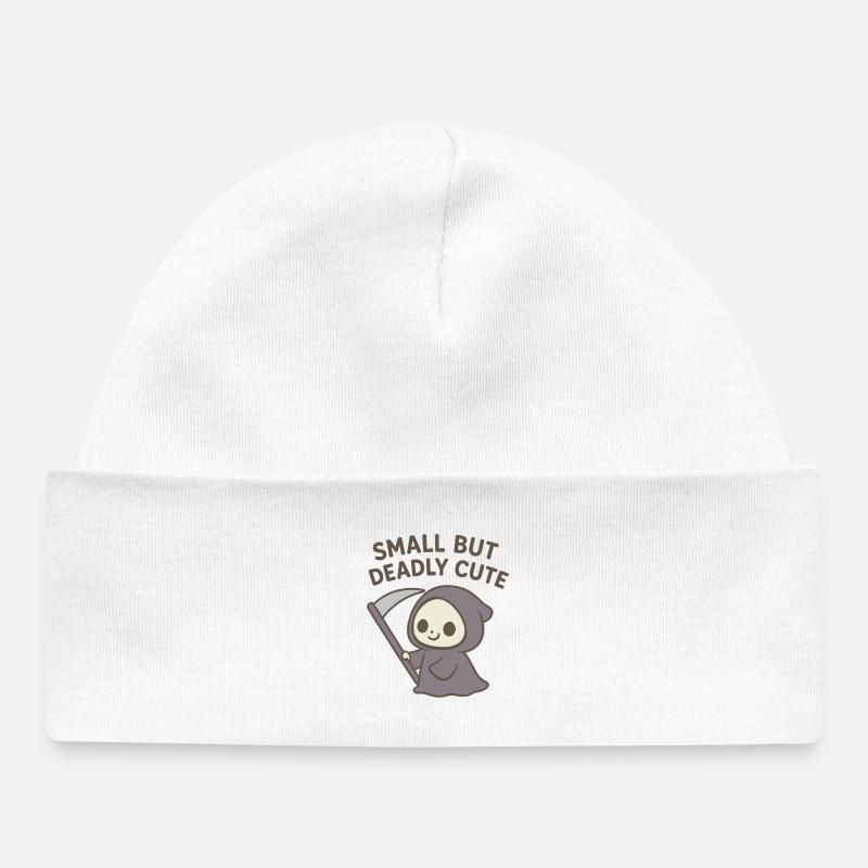 Faucheuse petite mais mortellement mignonne - Bonnet bébé bio - blanc