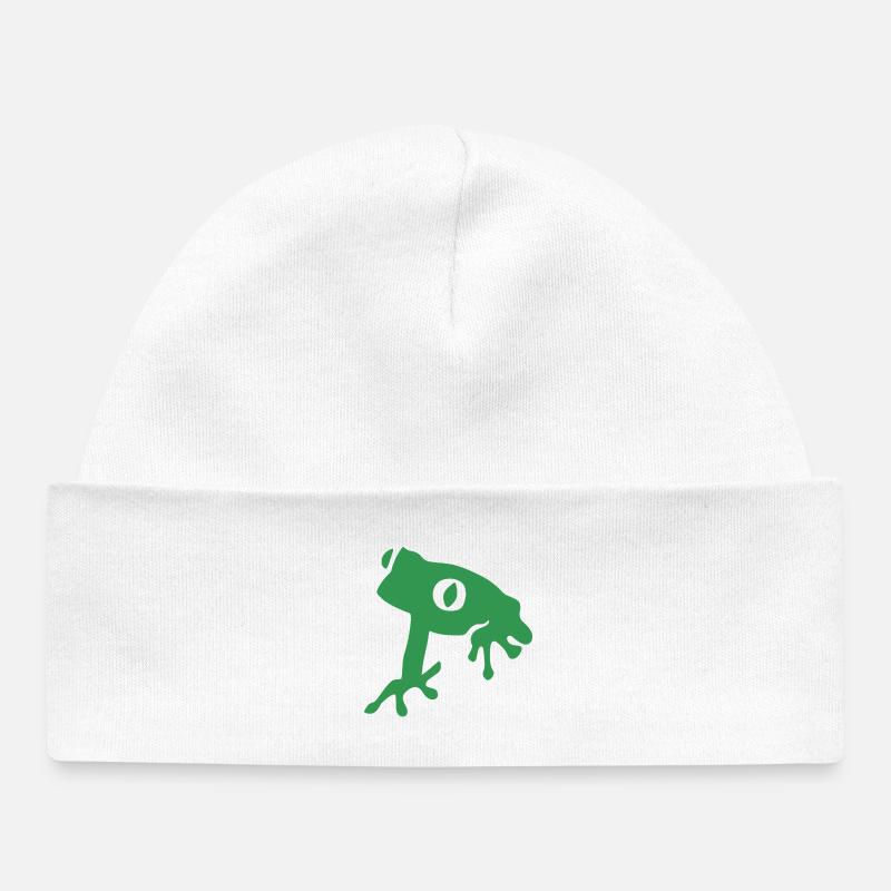 Ne soyez pas une grenouille - Bonnet bébé bio - blanc