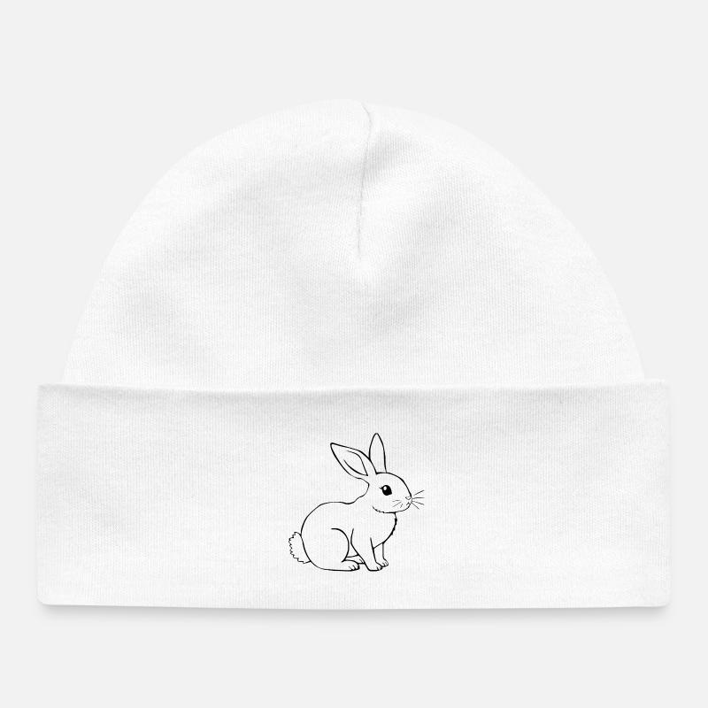 T-shirt lapin cadeau - Bonnet bébé bio - blanc