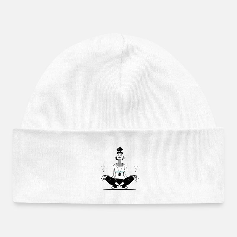 Méditer - Bonnet bébé bio - blanc