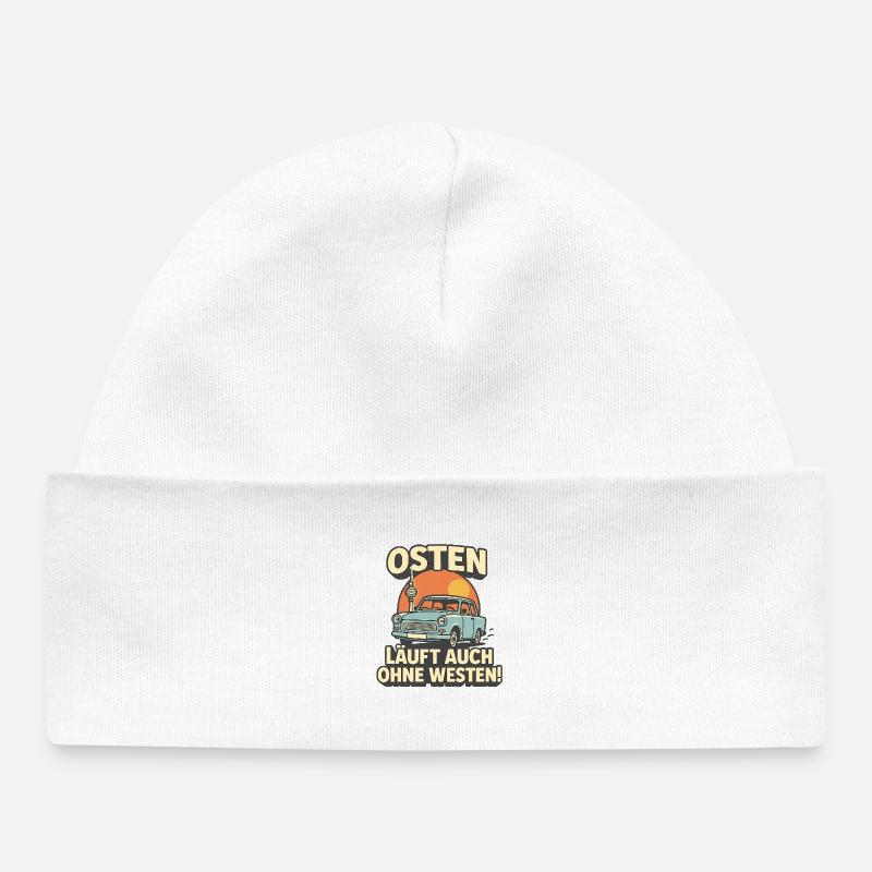 L’Est court même sans l’Ouest - Bonnet bébé bio - blanc