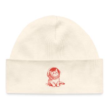 Astro Kitty - Baby Organic Mütze - Weiß - Vorne