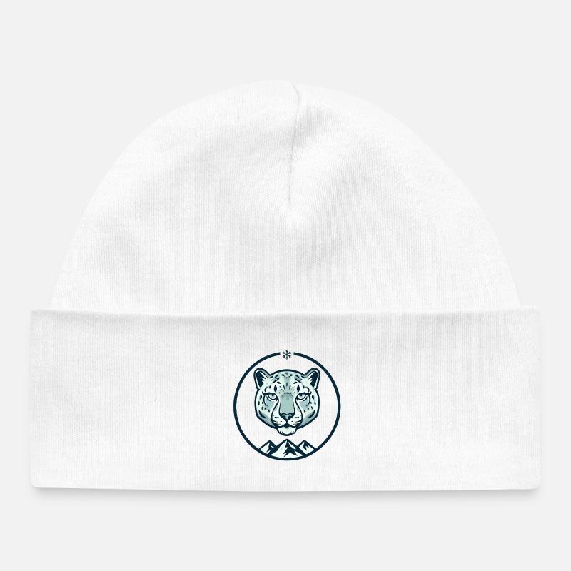 Berg-Schneeleopard - Baby Organic Mütze - Weiß
