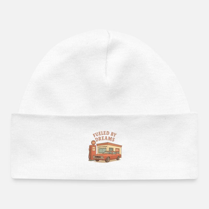 Voiture rétro conduite par Dreams - Bonnet bébé bio - blanc