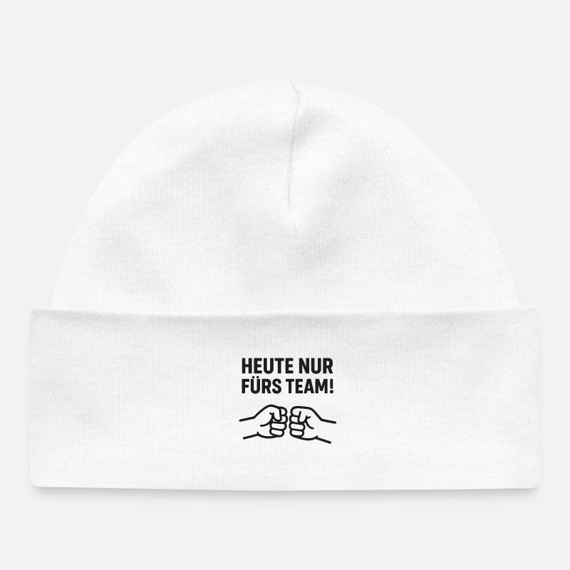 Heute_nur_fürs_Team - Bonnet bébé bio - blanc