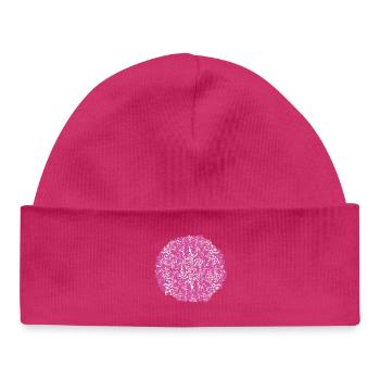 Circle Rose Pink Pattern - Baby Organic Beanie - white - Front