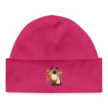 Siamkatze Blume Designs - Baby Organic Mütze - Weiß - Vorne