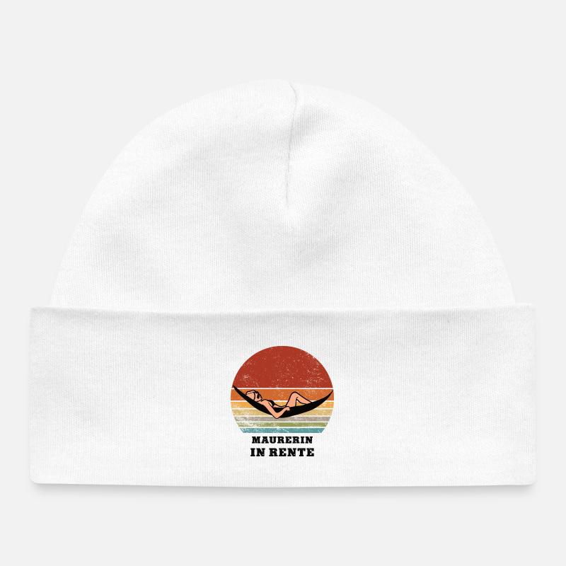 Retraite briqueteur-maçon retraité retraite - Bonnet bébé bio - blanc