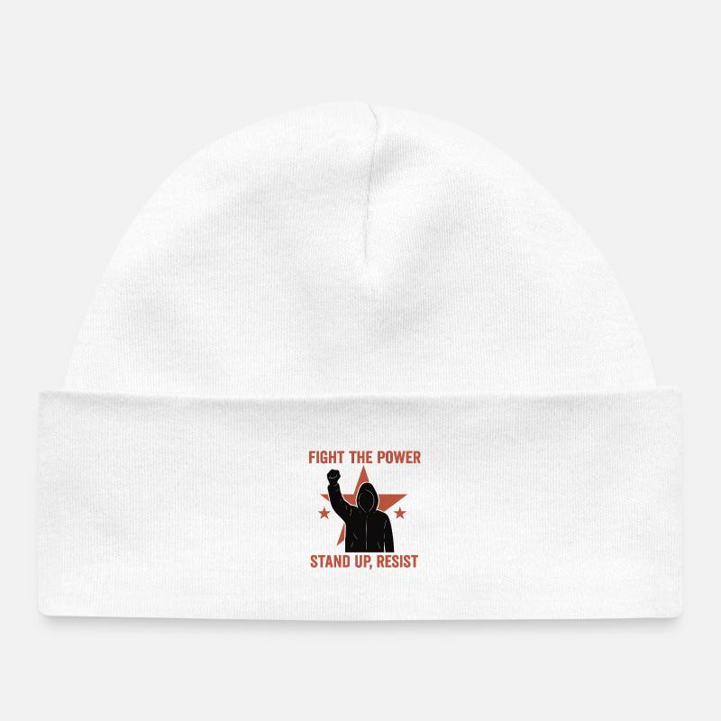 Combattez le pouvoir - Bonnet bébé bio - blanc