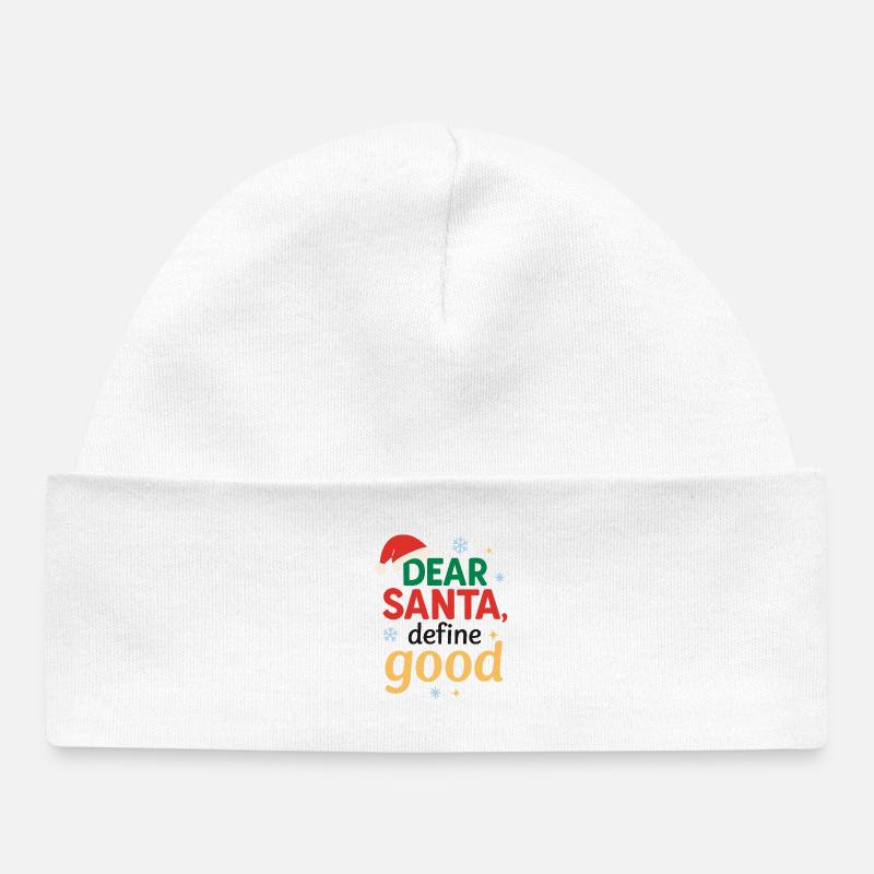 Le Père Noël définit le bien - Bonnet bébé bio - blanc