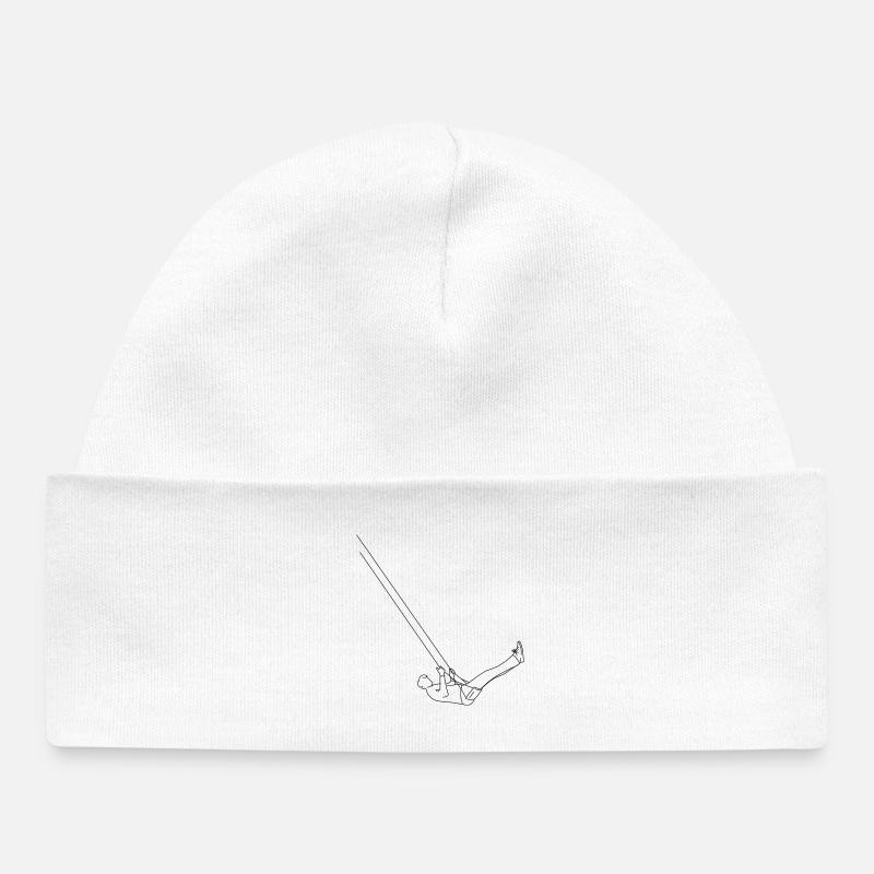 Balançoire - Bonnet bébé bio - blanc
