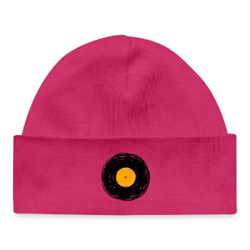 Vinyl Album Doodle Lines Sketch - Baby Organic Beanie - white - Front
