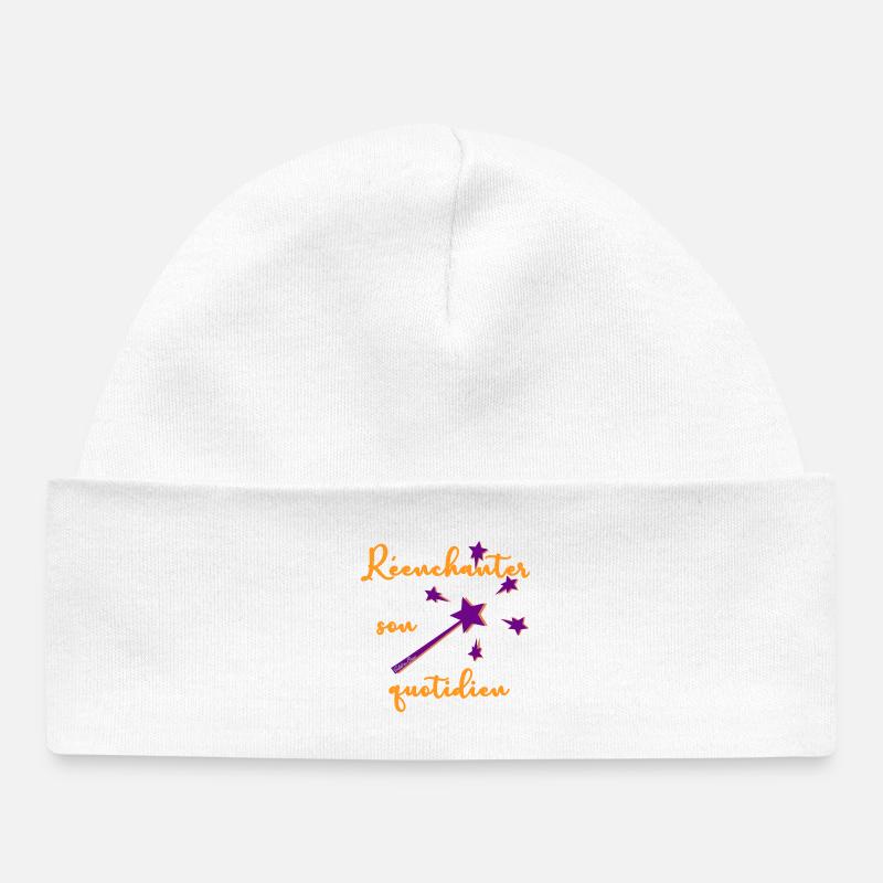Réenchanter son quotidien - Bonnet bébé bio - blanc