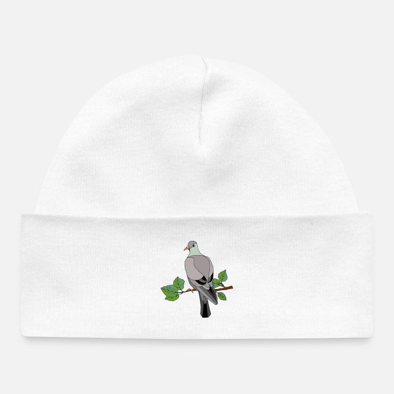 Oiseau coloré - Bonnet bébé bio - blanc
