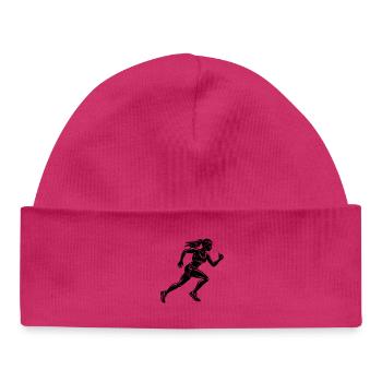 Woman runner - Baby Organic Beanie - white - Front