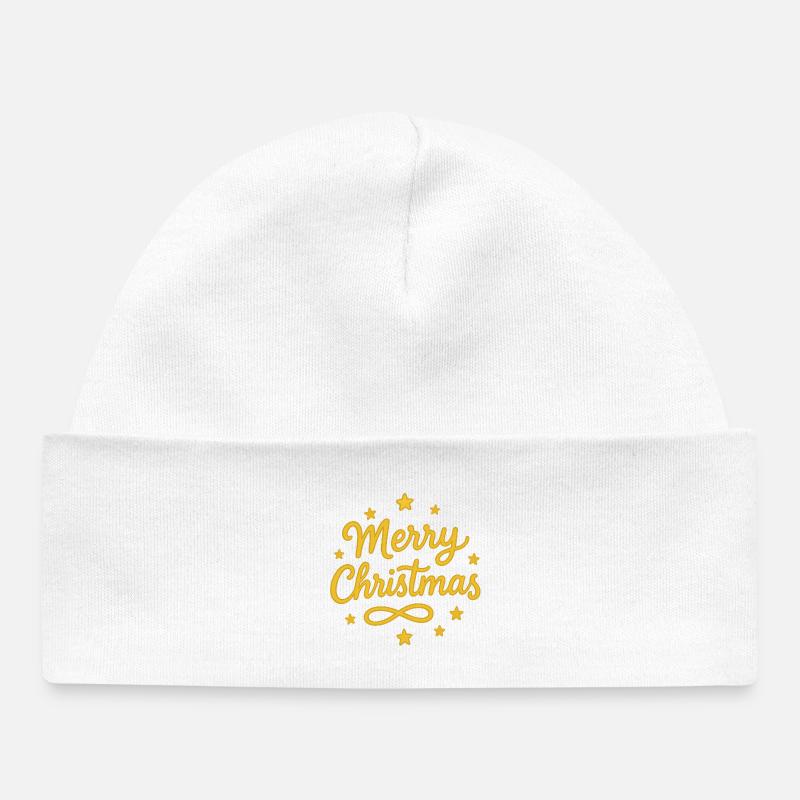 Joyeux et douillet Noël - Bonnet bébé bio - blanc