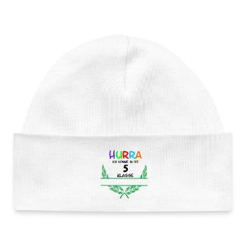 HOURRA ich komme in die 5. Classe - Espace de noms - Bonnet bébé bio - blanc - Devant