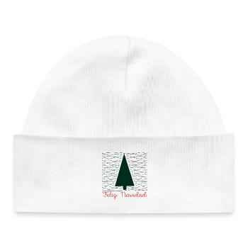 Souhaits de Noël minimalistes - Bonnet bébé bio - blanc - Devant