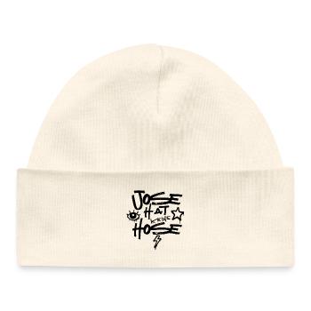 Jose has no pants - Baby Organic Beanie - white - Front