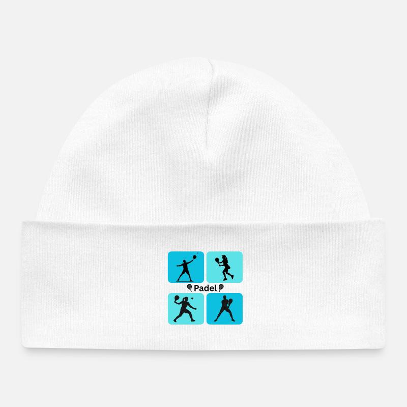 Quatre padel quadruples - Bonnet bébé bio - blanc