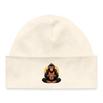 Affe Yogi - Baby Organic Mütze - Weiß - Vorne