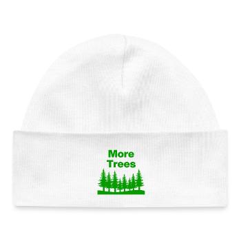 Plus d’arbres – Plus de forêt, plus de vie, amoureux de la nature - Bonnet bébé bio - blanc - Devant